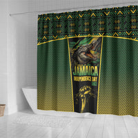 Jamaica Independence Day Shower Curtain Crocodile Broken Chain Freedom