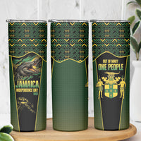 Jamaica Independence Day Skinny Tumbler Crocodile Broken Chain Freedom
