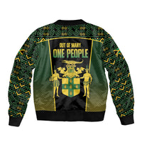 Jamaica Independence Day Sleeve Zip Bomber Jacket Crocodile Broken Chain Freedom