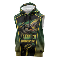 Jamaica Independence Day Sleeveless Hoodie Crocodile Broken Chain Freedom