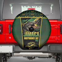 Jamaica Independence Day Spare Tire Cover Crocodile Broken Chain Freedom