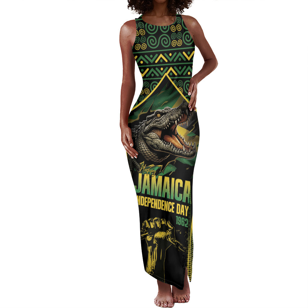 Jamaica Independence Day Tank Maxi Dress Crocodile Broken Chain Freedom