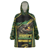 Jamaica Independence Day Wearable Blanket Hoodie Crocodile Broken Chain Freedom