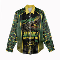 Jamaica Independence Day Women Casual Shirt Crocodile Broken Chain Freedom