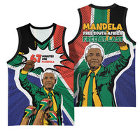 Nelson Mandela Birthday Basketball Jersey 67 Minutes South Africa Flag Comic
