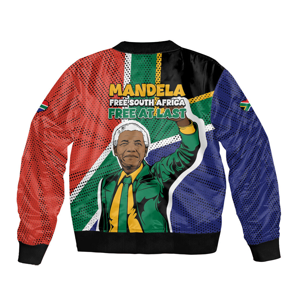 Nelson Mandela Birthday Bomber Jacket 67 Minutes South Africa Flag Comic