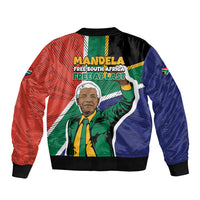 Nelson Mandela Birthday Bomber Jacket 67 Minutes South Africa Flag Comic