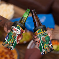 Nelson Mandela Birthday 4 in 1 Can Cooler Tumbler 67 Minutes South Africa Flag Comic