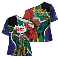 Nelson Mandela Birthday Cross Shoulder Shirt 67 Minutes South Africa Flag Comic
