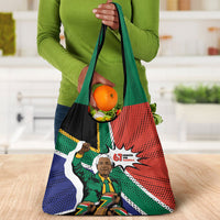 Nelson Mandela Birthday Grocery Bag 67 Minutes South Africa Flag Comic