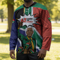 Nelson Mandela Birthday Hockey Jersey 67 Minutes South Africa Flag Comic