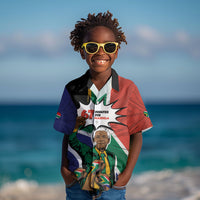 Nelson Mandela Birthday Kid Hawaiian Shirt 67 Minutes South Africa Flag Comic