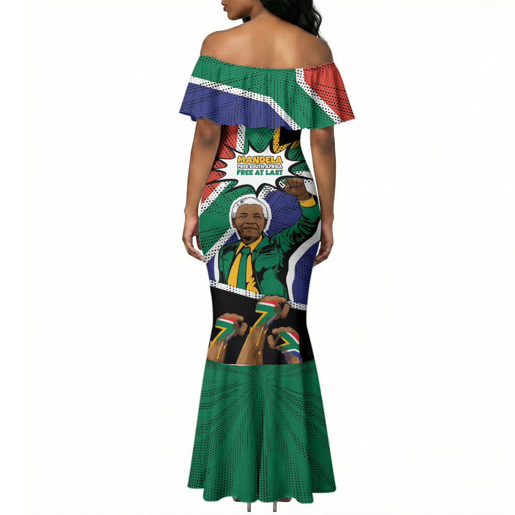 Nelson Mandela Birthday Mermaid Dress 67 Minutes South Africa Flag Comic