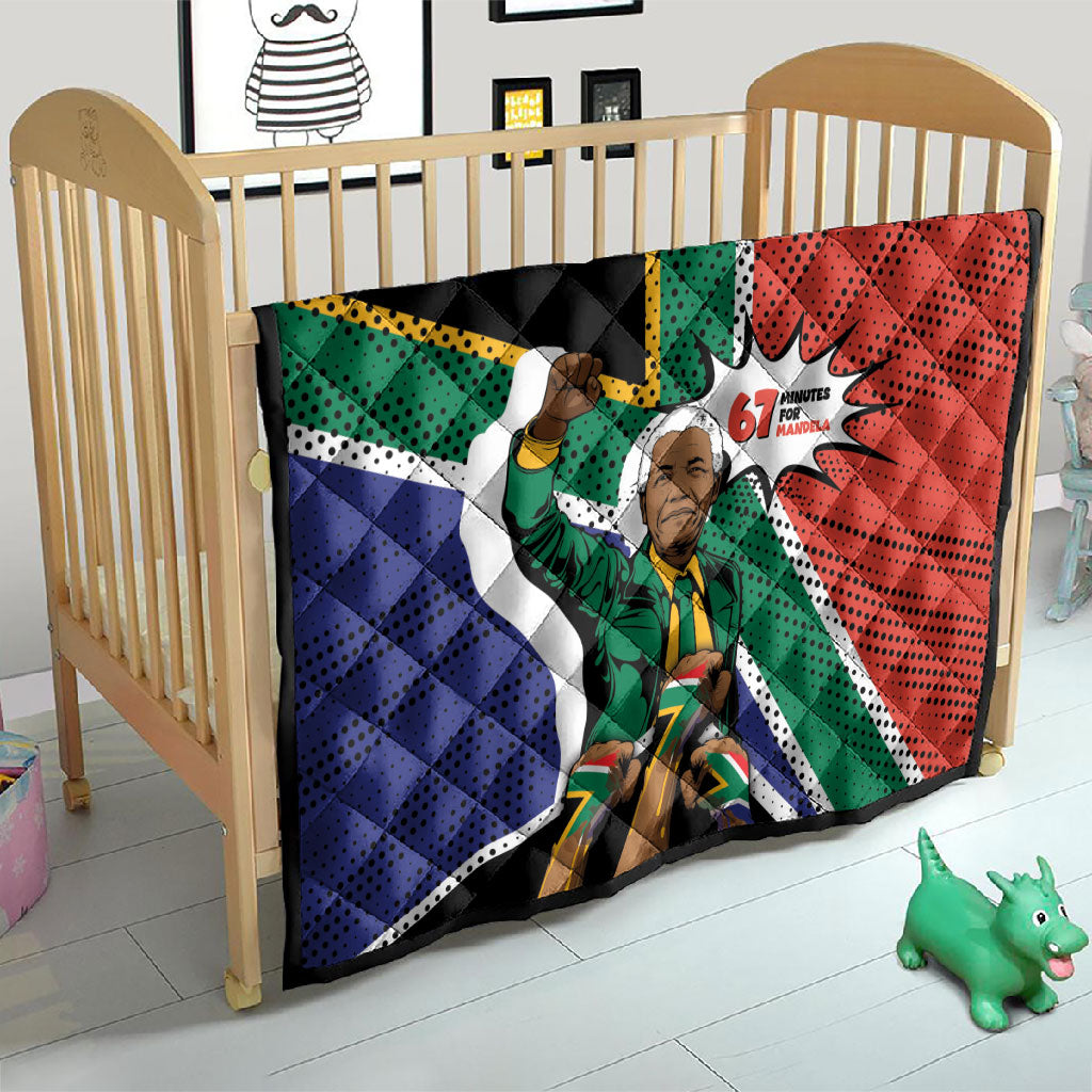Nelson Mandela Birthday Quilt 67 Minutes South Africa Flag Comic