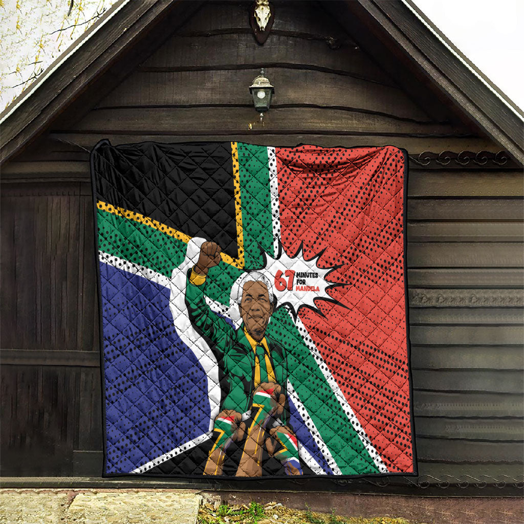 Nelson Mandela Birthday Quilt 67 Minutes South Africa Flag Comic