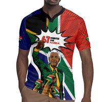 Nelson Mandela Birthday Rugby Jersey 67 Minutes South Africa Flag Comic