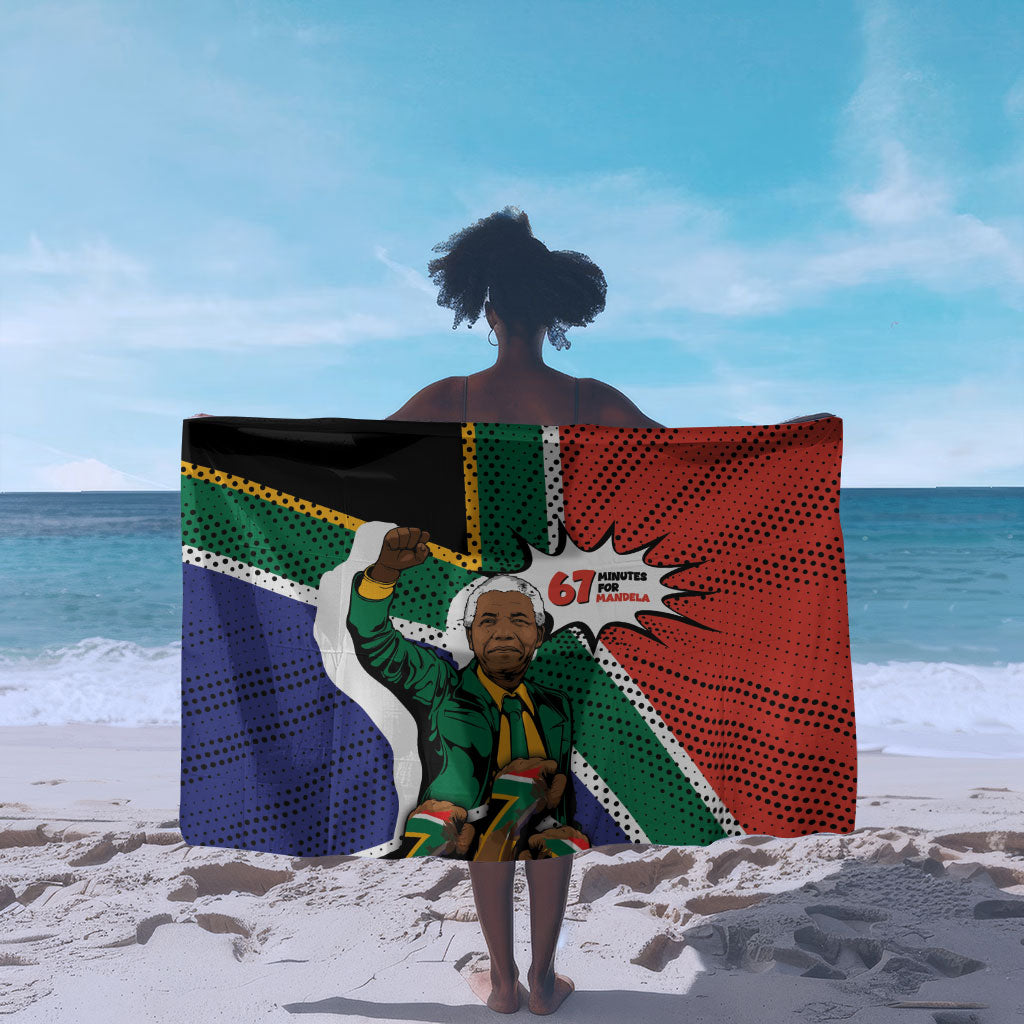 Nelson Mandela Birthday Sarong 67 Minutes South Africa Flag Comic