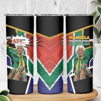 Nelson Mandela Birthday Skinny Tumbler 67 Minutes South Africa Flag Comic