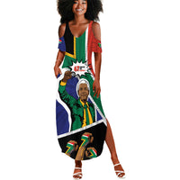 Nelson Mandela Birthday Summer Maxi Dress 67 Minutes South Africa Flag Comic