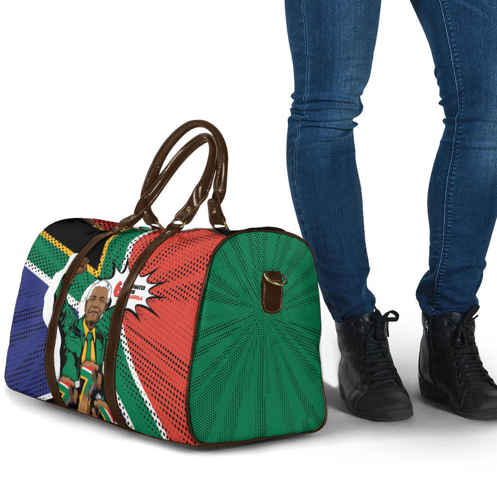 Nelson Mandela Birthday Travel Bag 67 Minutes South Africa Flag Comic