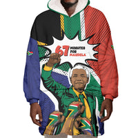 Nelson Mandela Birthday Wearable Blanket Hoodie 67 Minutes South Africa Flag Comic