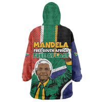 Nelson Mandela Birthday Wearable Blanket Hoodie 67 Minutes South Africa Flag Comic