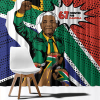 Nelson Mandela Birthday Window Curtain 67 Minutes South Africa Flag Comic
