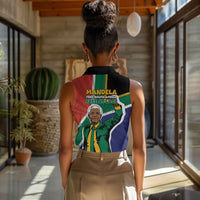 Nelson Mandela Birthday Women Sleeveless Polo Shirt 67 Minutes South Africa Flag Comic