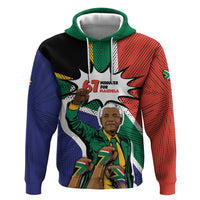 Nelson Mandela Birthday Zip Hoodie 67 Minutes South Africa Flag Comic