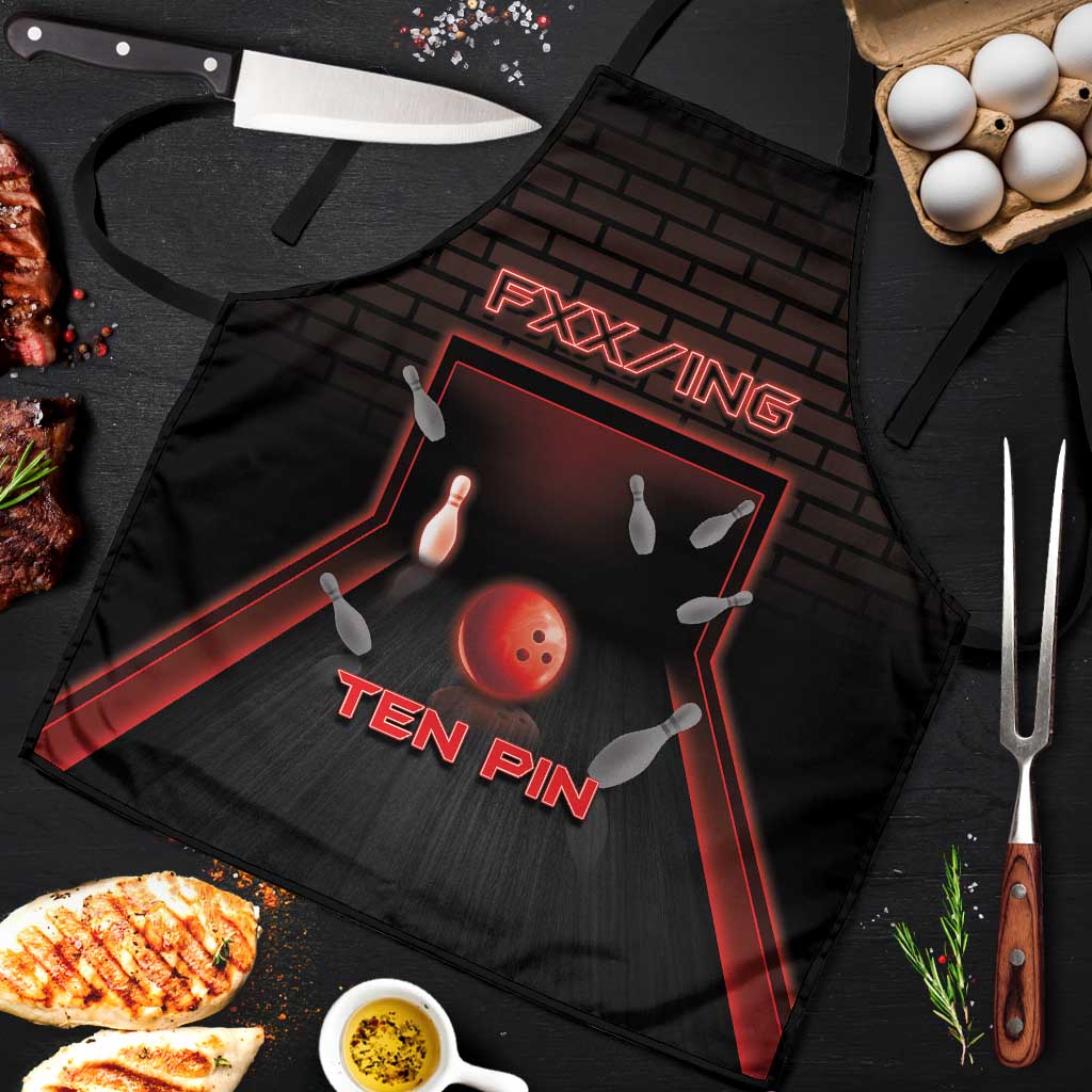 Bowling Apron Ten Pin Neon Style - Wonder Print Shop