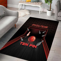 Bowling Area Rug Ten Pin Neon Style - Wonder Print Shop