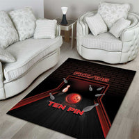 Bowling Area Rug Ten Pin Neon Style - Wonder Print Shop