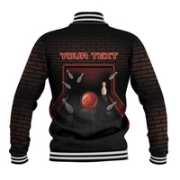 Personalized Bowling Baseball Jacket Ten Pin Neon Style - Wonder Print Shop