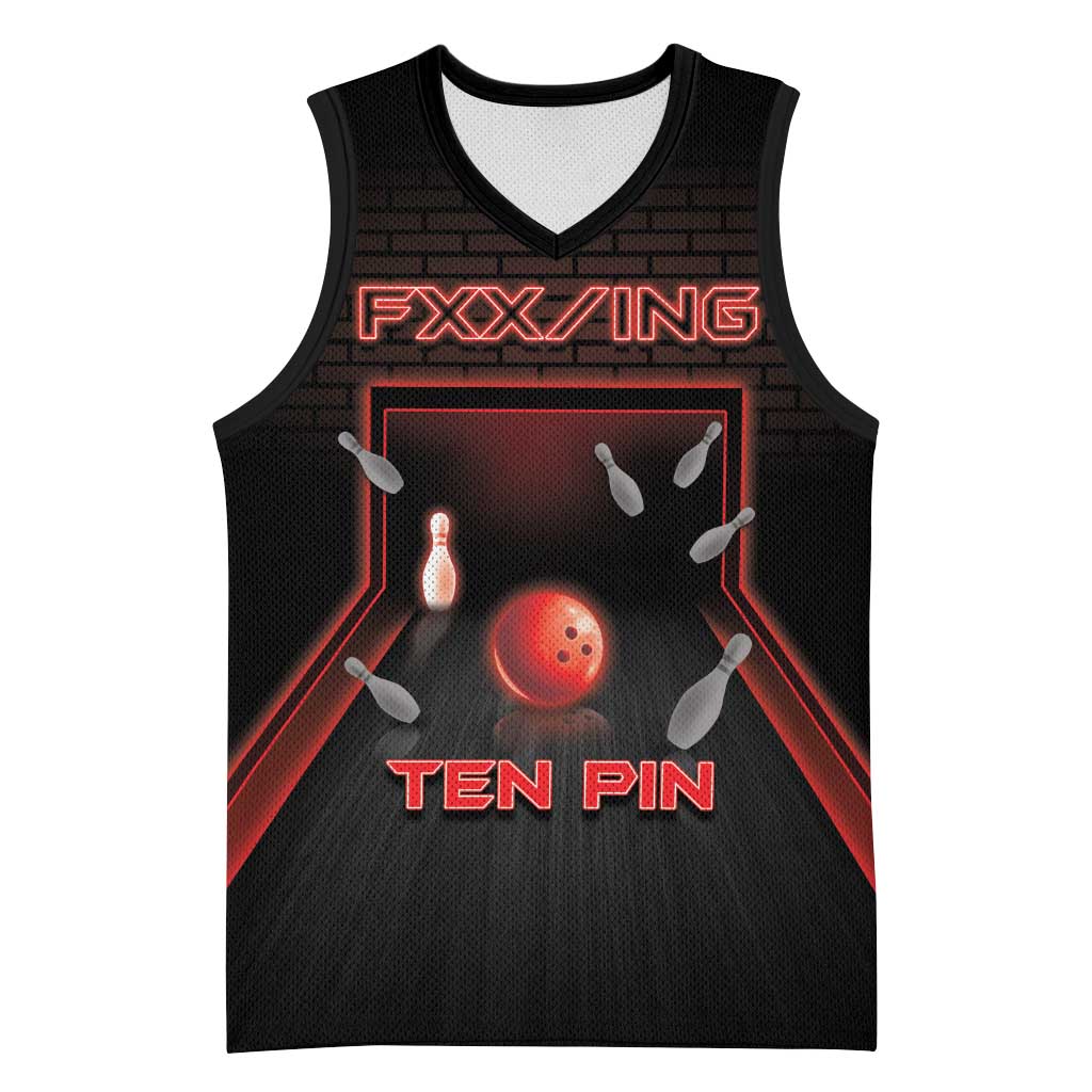 Personalized Bowling Basketball Jersey Ten Pin Neon Style - Wonder Print Shop