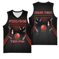 Personalized Bowling Basketball Jersey Ten Pin Neon Style - Wonder Print Shop