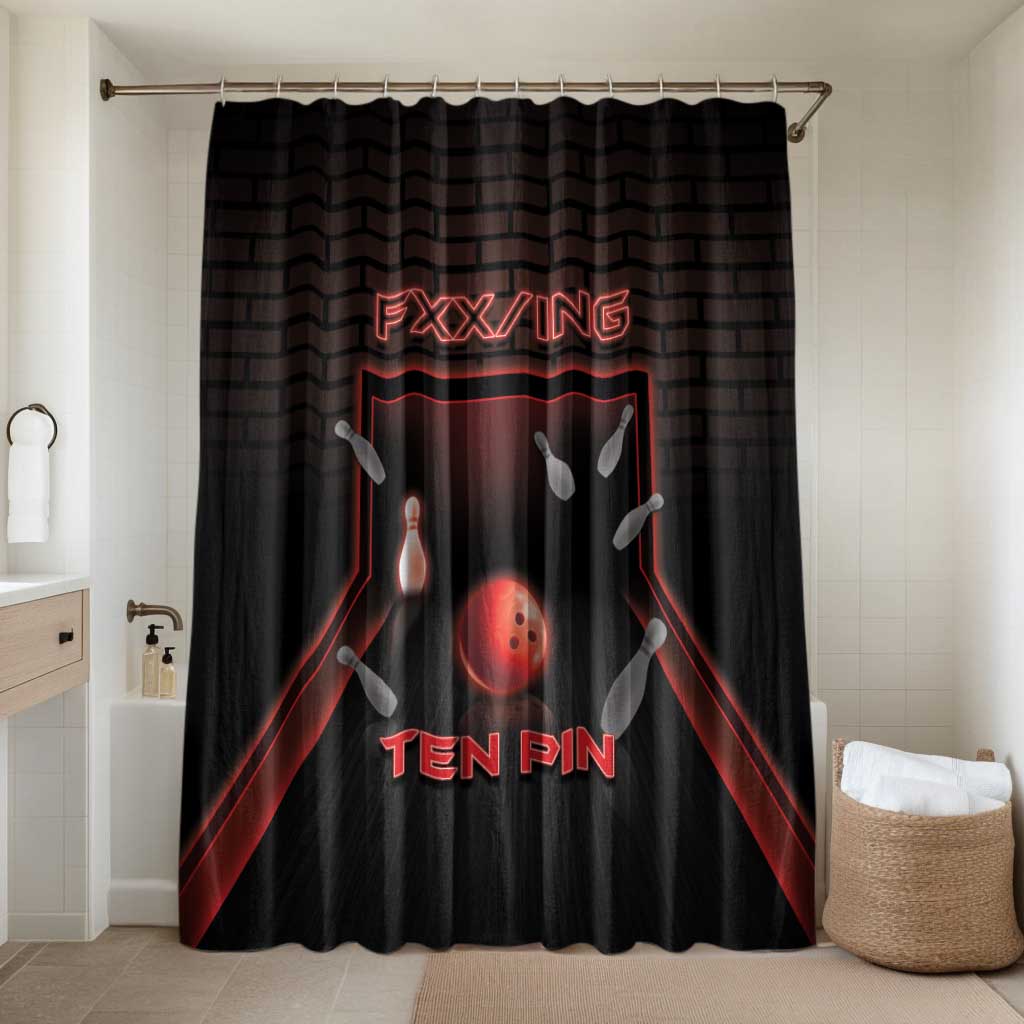 Bowling Bathroom Set Ten Pin Neon Style - Wonder Print Shop