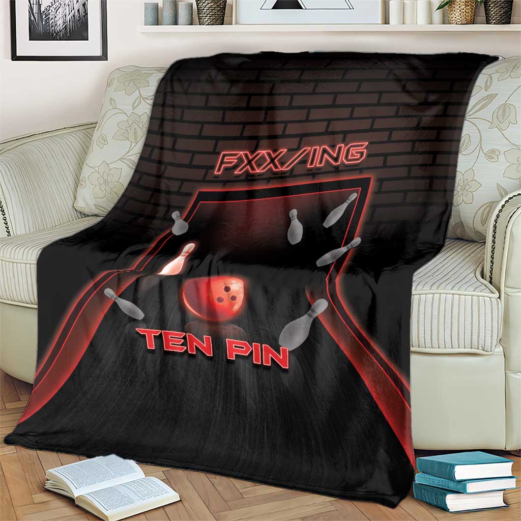 Bowling Blanket Ten Pin Neon Style - Wonder Print Shop