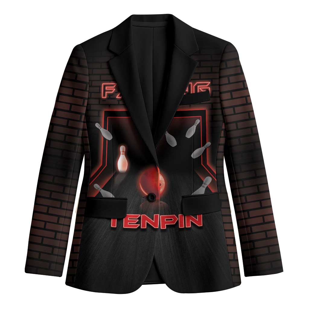 Personalized Bowling Blazer Ten Pin Neon Style - Wonder Print Shop