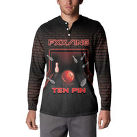 Personalized Bowling Button Sweatshirt Ten Pin Neon Style - Wonder Print Shop