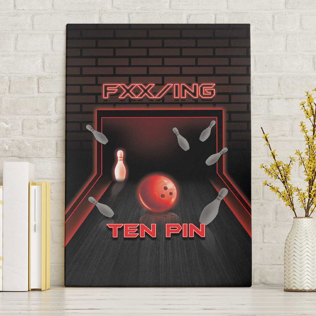 Bowling Canvas Wall Art Ten Pin Neon Style - Wonder Print Shop
