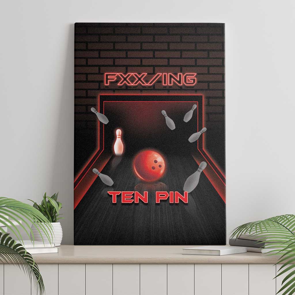 Bowling Canvas Wall Art Ten Pin Neon Style - Wonder Print Shop