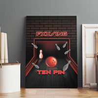 Bowling Canvas Wall Art Ten Pin Neon Style - Wonder Print Shop