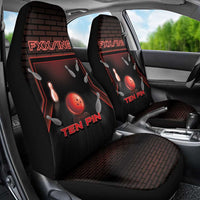 Bowling Car Seat Cover Ten Pin Neon Style - Wonder Print Shop