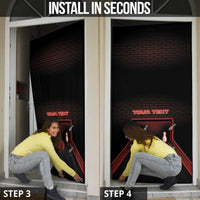 Personalized Bowling Door Cover Ten Pin Neon Style - Wonder Print Shop