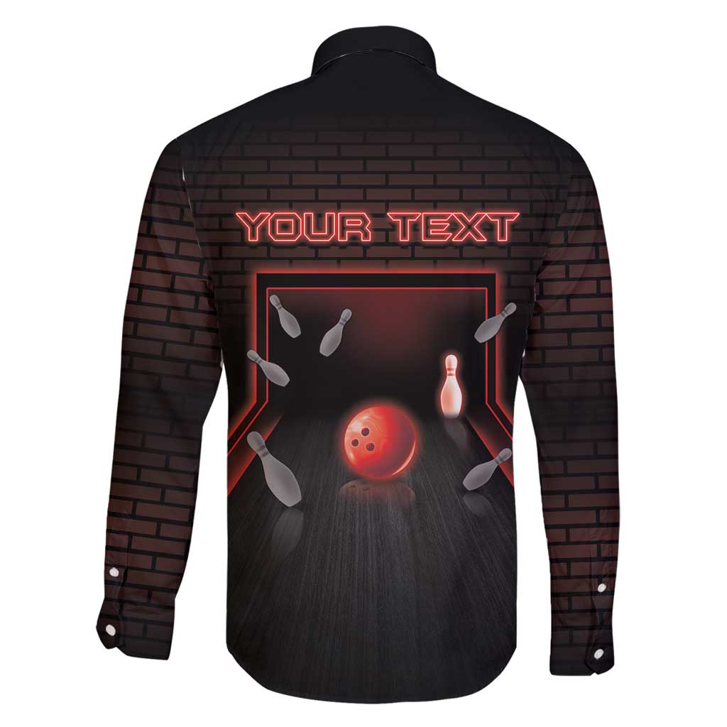 Personalized Bowling Family Matching Long Sleeve Bodycon Dress and Hawaiian Shirt Ten Pin Neon Style - Wonder Print Shop