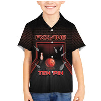 Personalized Bowling Family Matching Mermaid Dress and Hawaiian Shirt Ten Pin Neon Style - Wonder Print Shop