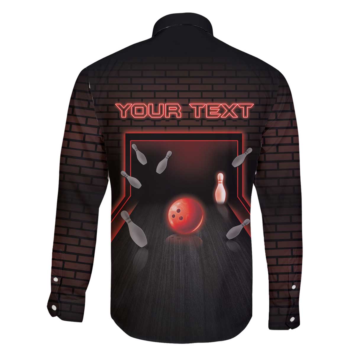 Personalized Bowling Family Matching Off The Shoulder Long Sleeve Dress and Hawaiian Shirt Ten Pin Neon Style - Wonder Print Shop