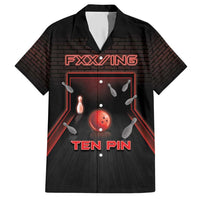 Personalized Bowling Family Matching Short Sleeve Bodycon Dress and Hawaiian Shirt Ten Pin Neon Style - Wonder Print Shop