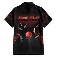 Personalized Bowling Family Matching Short Sleeve Bodycon Dress and Hawaiian Shirt Ten Pin Neon Style - Wonder Print Shop