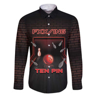 Personalized Bowling Family Matching Short Sleeve Bodycon Dress and Hawaiian Shirt Ten Pin Neon Style - Wonder Print Shop